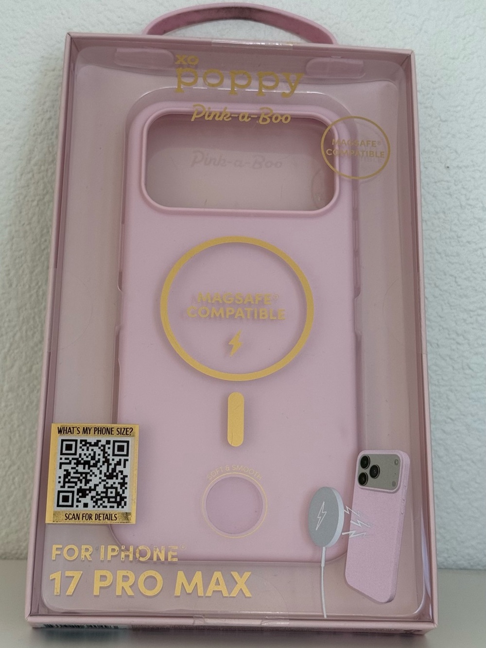 XO Poppy Pink-a-Boo MagSafe iPhone 17 Pro Max Case NEW